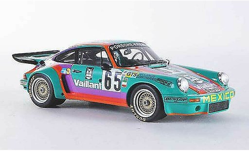 Porsche 911 RSR 1/43 Spark Carrera No.65 Vaillant 24th Le Mans 1975 C.Bolanos/A.Contreras/BILLY coche miniatura