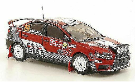 Mitsubishi Lancer Evolution X 1/43 IXO No.59 K.Taguchi / M.Stacey Rally Japan 2008 coche miniatura