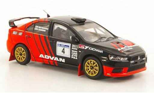Mitsubishi Lancer Evolution X 1/43 IXO No.4 Advan - RalliArt F.Nutahara / H.Odagiri JRC Tour de Kyusyu in Karatsu 2008 coche miniatura