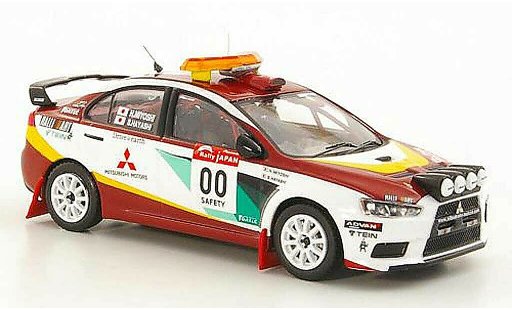 Mitsubishi Lancer Evolution X 1/43 IXO No.00 H.Miyoshi / S.Hayashi Safety Car Rally Japan 2008 coche miniatura