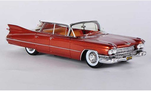 Cadillac Deville Sedan 1/43 Spark 4-Door 4-Window Hardtop marron/blanco 1959 coche miniatura