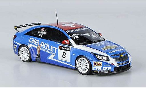 Chevrolet Cruze course 1/43 Spark 2011 1.6T No.8 A.Menu WTCC GP Macau coche miniatura