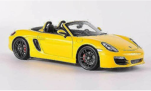 Porsche 718 S 1/43 Spark (981) amarillo 2012 coche miniatura