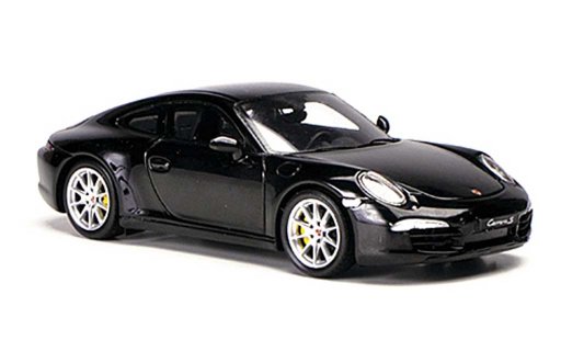 Porsche 911 S 1/43 Spark Carrera negro 2012 coche miniatura