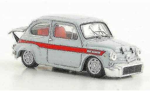 Fiat 850 Abarth TC 1/43 Brumm Corsa gris/rojo 1966 coche miniatura