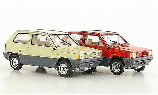 Fiat Panda Coffret 1/43 Brumm 2er-Set: 30 beige y 45 rojo 1980 coche miniatura