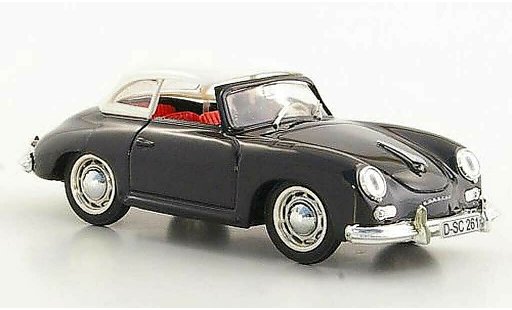 Porsche 356 1952 1/43 Brumm Hardtop negro/blanco coche miniatura