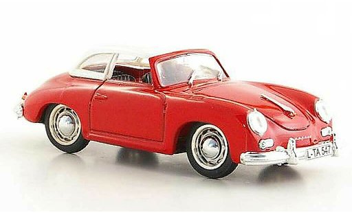 Porsche 356 1952 1/43 Brumm Hardtop rojo/blanco coche miniatura