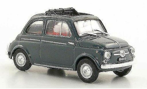 Fiat 500 D 1/43 Brumm gris geoffnetes techo plegable 1960 coche miniatura