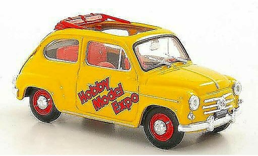 Fiat 600 D 1/43 Brumm Hobby Model Expo 2004 geoffnetes techo plegable coche miniatura