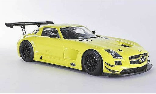 Mercedes SLS GT3 1/18 Minichamps AMG Street amarillo 2011 coche miniatura