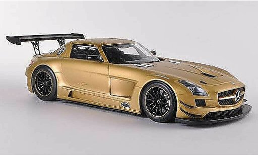Mercedes SLS GT3 1/18 Minichamps AMG mategold Plain Body Version 2011 coche miniatura