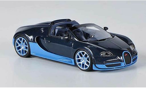 Bugatti Veyron Vitesse 1/43 Look Smart Grand Sport 16.4 Carbonoptik/azul/azul 2012 coche miniatura