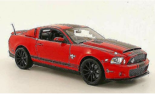 Shelby GT 500 2012 1/18 Shelby Collectibles Super Snake rojo/matenegro coche miniatura