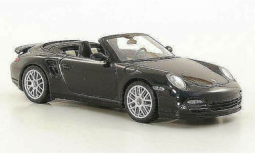 Porsche 911 Turbo 1/43 Minichamps cabriolet S negro 2010 coche miniatura