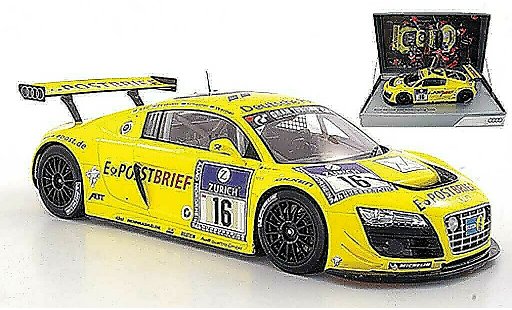 Audi R8 lms 1/18 Spark No.16 Deutsche Post Abt / Ekstrom / Scheider / Werner ADAC 24h Nurburgring 2011 coche miniatura