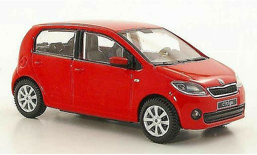 Skoda Citigo 5 portes 1/43 Abrex rojo 5- 2012 coche miniatura