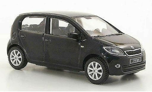 Skoda Citigo 5 portes 1/43 Abrex negro 5- 2012 coche miniatura