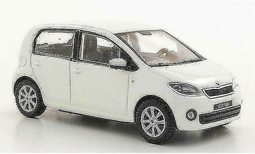Skoda Citigo 5 portes 1/43 Abrex blanco 5- 2012 coche miniatura