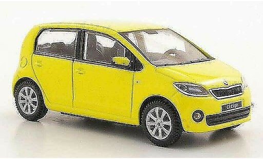 Skoda Citigo 5 portes 1/43 Abrex amarillo 5- 2012 coche miniatura