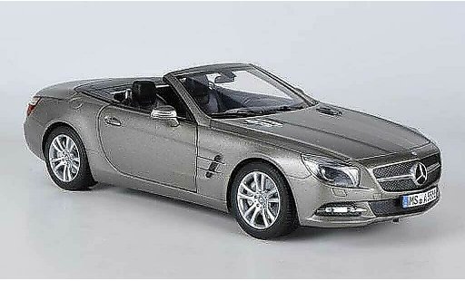 Mercedes Classe SL 500 1/18 Norev mate gris 2012 coche miniatura
