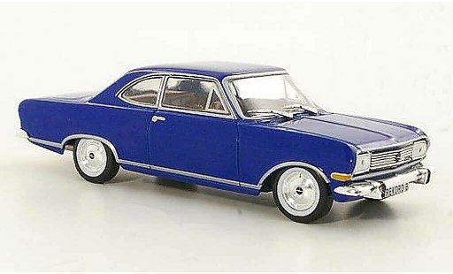 Opel Rekord B 1/43 Hachette Coupe azul (ohne Magazin) 1965 coche miniatura