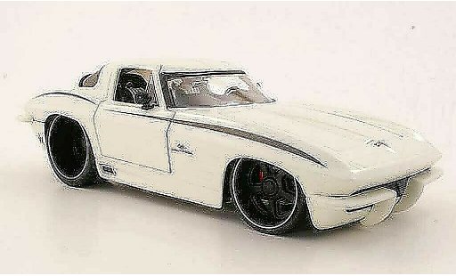 Chevrolet Corvette Stingray 1/18 Jada Toys C2 Stingris blanco 1963 coche miniatura