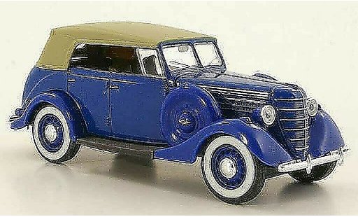 Gaz 11-40 Ferm&Atilde;&copy; 1/43 Nash Avtoprom azul cerradoes capota coche miniatura