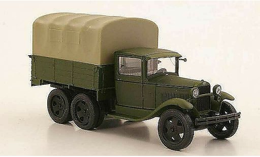 Gaz AAA Base 1/43 Nash Avtoprom verde mate avec beiger Plane coche miniatura