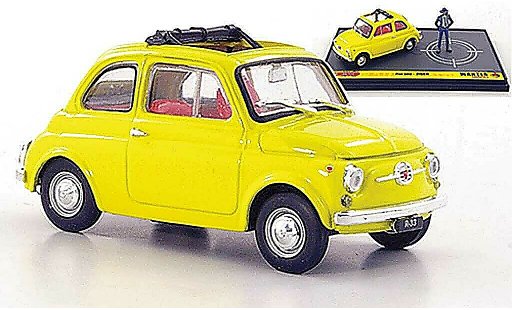 Fiat 500 Classique 1/43 Brumm amarillo Jigen ''Wante- Lupin the 3rd'' coche miniatura