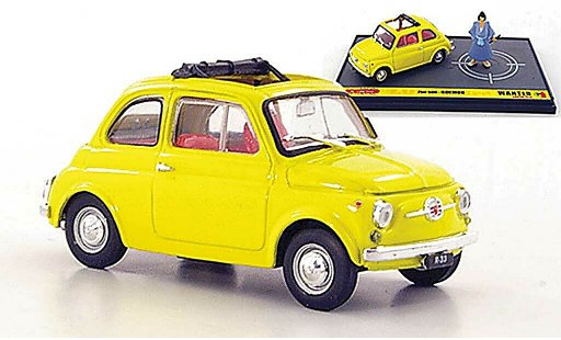 Fiat 500 Classique 1/43 Brumm amarillo Goemon ''Wante- Lupin the 3rd'' coche miniatura