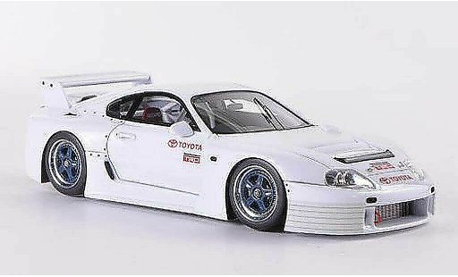 Toyota Supra GT LM 1/43 HPI blanco N.Nagasaka Testfahrzeug Fuji 1996 coche miniatura