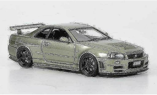 Nissan Skyline R34 1/43 HPI GT-R Nismo Z-Tune grisverde coche miniatura
