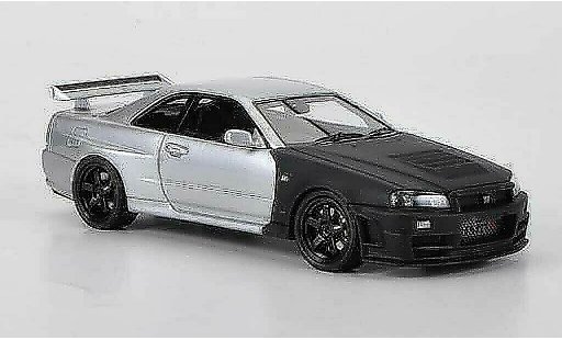 Nissan Skyline R34 1/43 HPI GT-R Z-tune matenegro/gris Testfahrzeug Suzuka 2004 coche miniatura