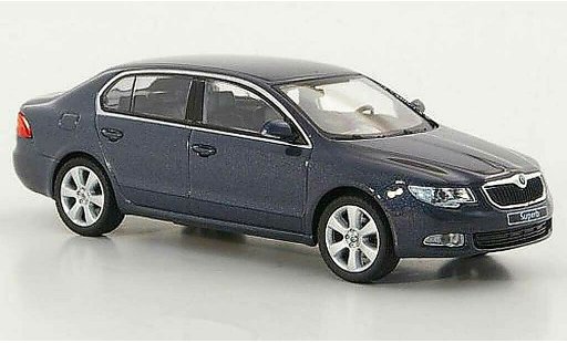 Skoda Superb 2009 1/43 Abrex II azulgris coche miniatura