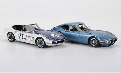Toyota 2000 GT 1968 1/43 HPI 2000GT-Set: MF12L azul y No.23 D.Jordan SCCA coche miniatura