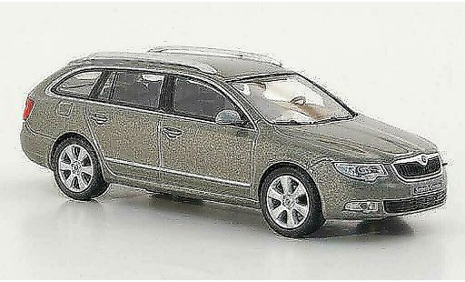Skoda Superb 2009 1/43 Abrex II Combi grisbeige coche miniatura