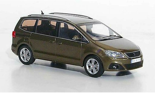 Seat Alhambra Base 1/43 Hachette marron 2010 coche miniatura