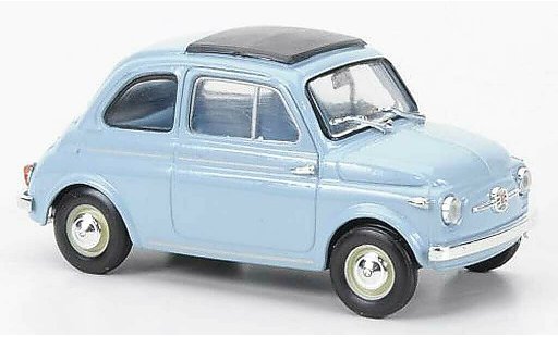 Fiat 500 Nuova 1/43 Brumm azul geschl. techo plegable un2 Figuren 1959 coche miniatura