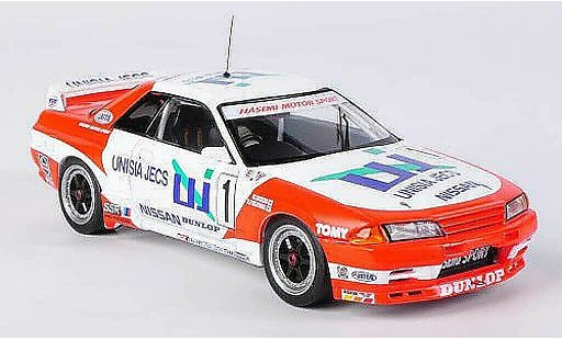 Nissan Skyline R32 1/43 HPI GT-R No.1 Unisia Jecs M.Hasemi / H.Fukuyama JTC Suzuka 1993 coche miniatura
