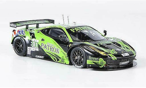 Ferrari 458 Italia GT2 1/43 Fujimi No.01 Extreme Speed Motorsports Tequila Patron 12h Sebring 2012 coche miniatura