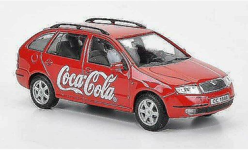 Skoda Fabia Base 1/43 Abrex Coca-Cola rojo coche miniatura