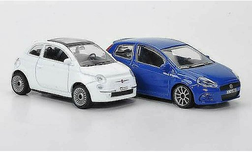 Fiat 500 Classique 1/43 Motorama 2er-Set Kompaktwagen blanco Punto azul coche miniatura