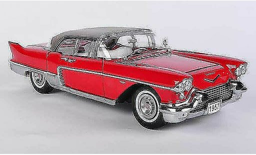 Cadillac Brougham Sedan 1/18 Sun Star rojo 1957 coche miniatura