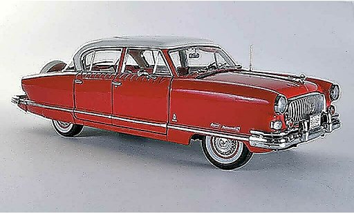 Nash Ambassador Airflyte 1/18 Sun Star rojo/blanco 1952 coche miniatura