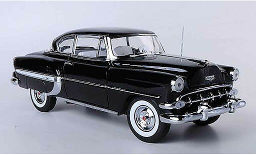 Chevrolet Bel Air Coupe 1/18 Sun Star 1954 Hardtop negro coche miniatura
