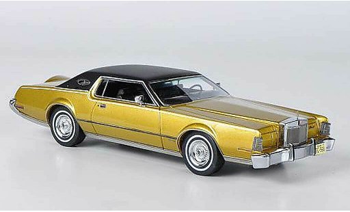 Lincoln Continental 1973 1/43 American Excellence MK IV gold/negro coche miniatura