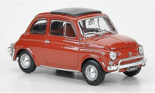 Fiat 500 L 1/43 Brumm rojo-naranja 1968 coche miniatura