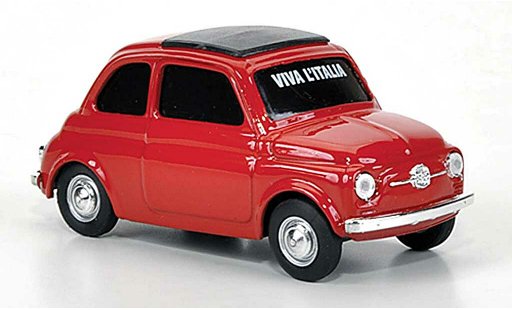 Fiat 500 D 1/43 Brumm VIVA Italia rojo 1960 coche miniatura