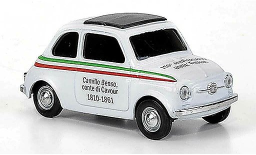 Fiat 500 L 1/43 Brumm VIVA Italia blanco 150 Jahre D'Italia 1810-1861 1970 coche miniatura